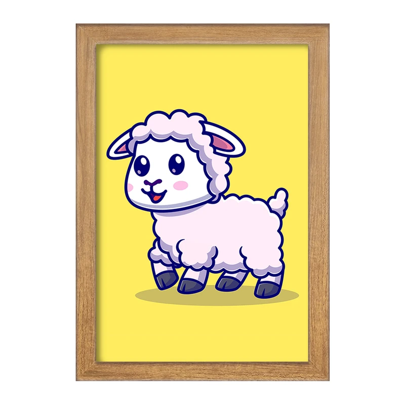 تابلو خندالو مدل حیوانات بامزه گوسفند کد 29654