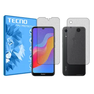 Matte techno screen protector HyMTT model suitable for the Honor 8A mobile phone along with the back of the phone