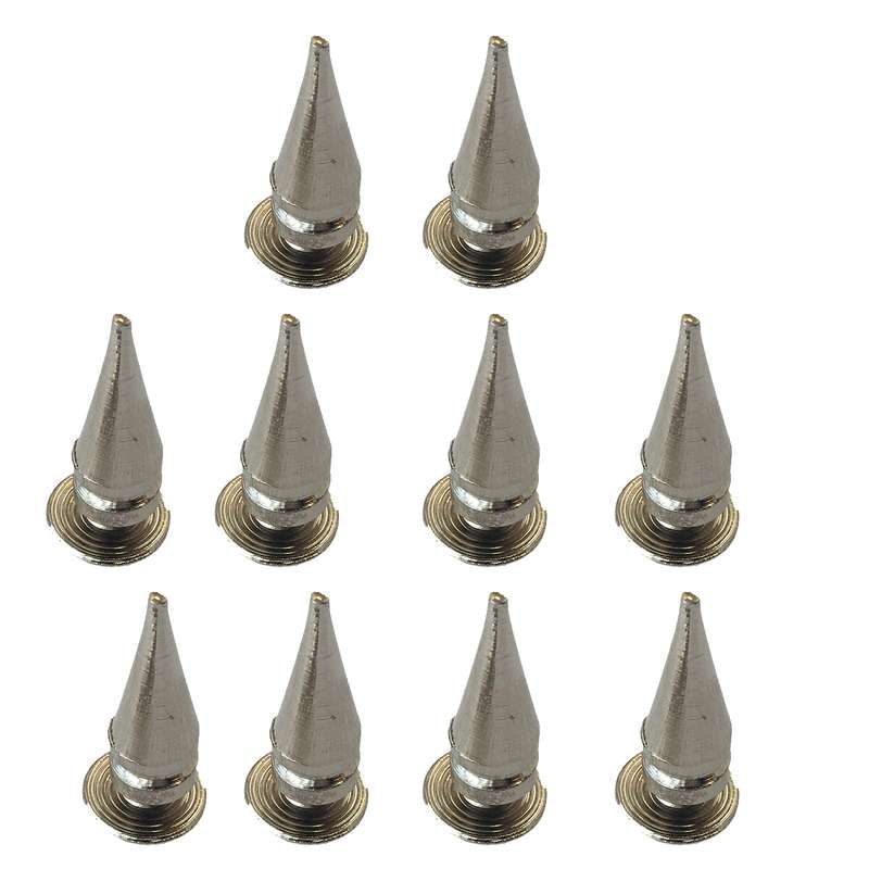 یراق اسپایک چرم دوزی مدل میخی کد SPK20x10 بسته 10 عددی