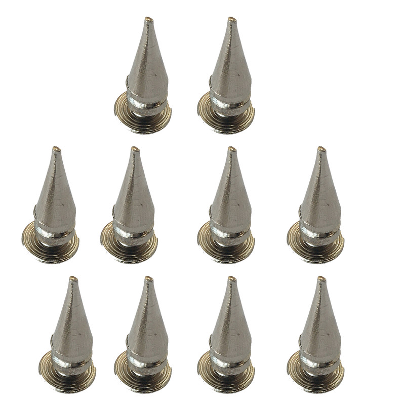 یراق اسپایک چرم دوزی مدل میخی کد SPK20x10 بسته 10 عددی