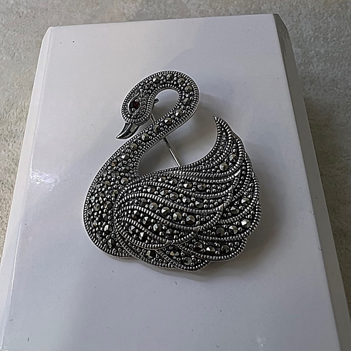 گل سینه نقره زنانه کد glsr-2451