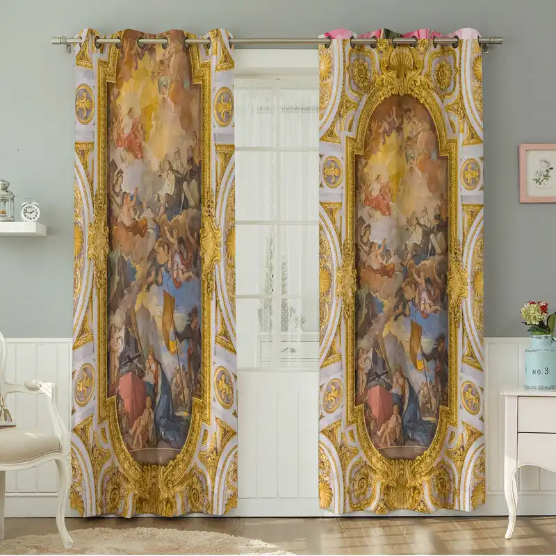 پرده نیروانا طرح سنتی مدل مخمل کد 5007سایز 140×280 سانتی متر