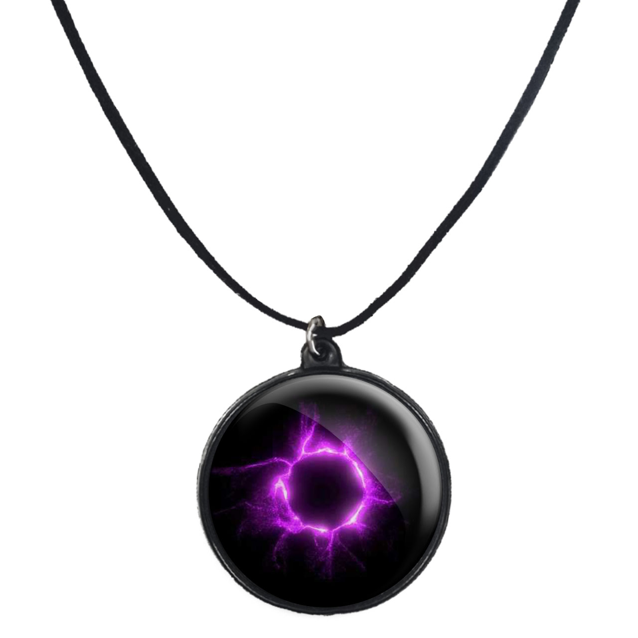 گردنبند پرمانه طرح سیاه چاله ها کد pmb.25877 مدل دو طرفه