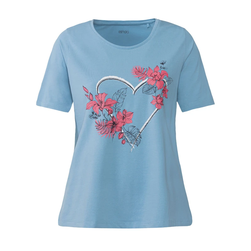 تی شرت آستین کوتاه زنانه اسمارا مدل El Miko Heart 2