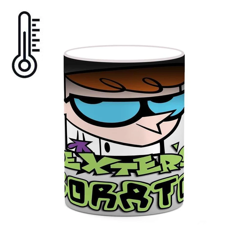 ماگ حرارتی کاکتی مدل کارتون Dexter's Laboratory کد mgh22452