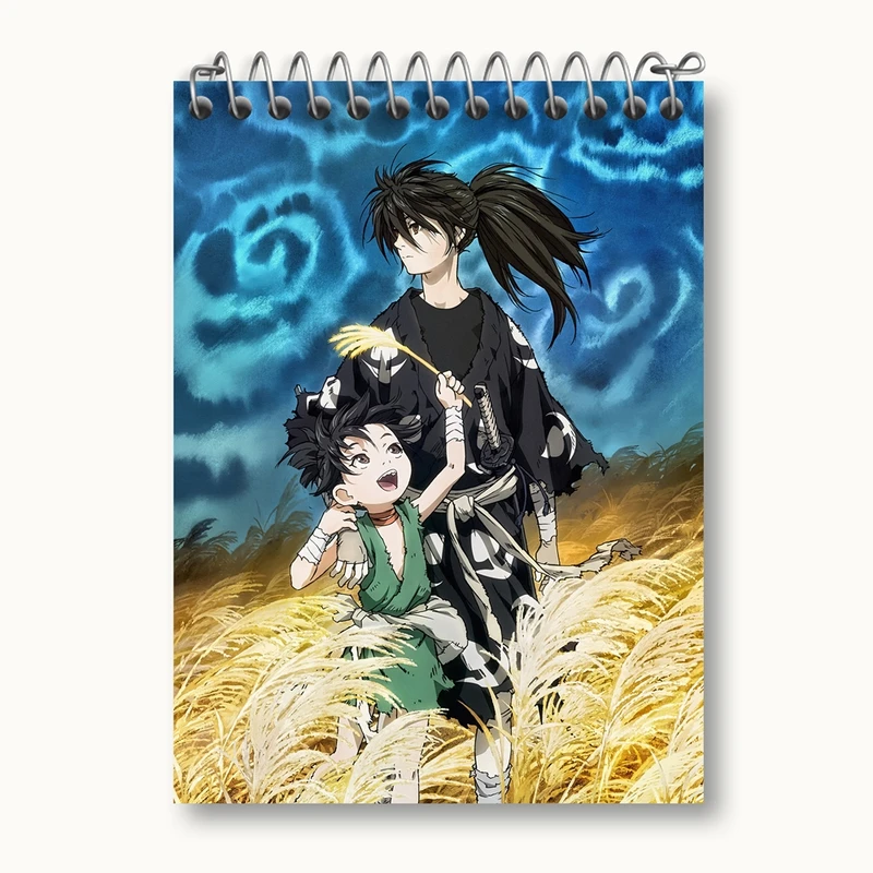 دفتر یادداشت 50 برگ خندالو مدل هیاکومارو و دورورو انیمه دورورو Dororo کد 28587