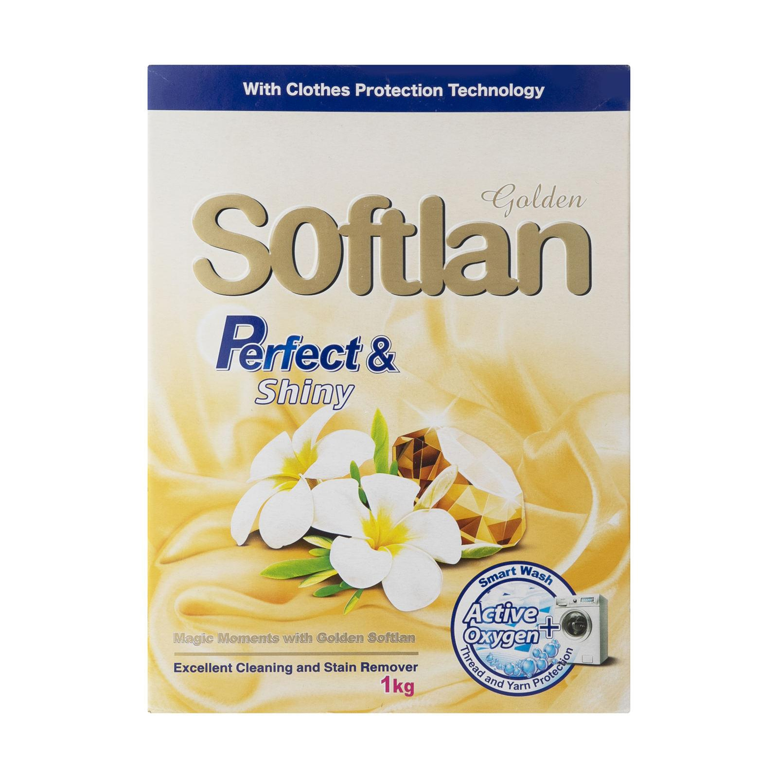 پودر ماشین لباسشویی سافتلن سری Gold Selection مدل Perfect And Shine وزن 1000 گرم بسته 5 عددي