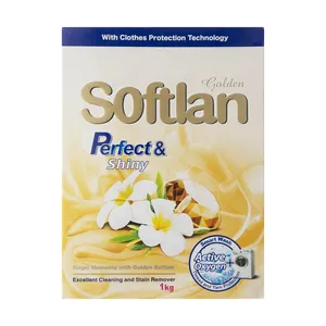 پودر ماشین لباسشویی سافتلن سری Gold Selection مدل Perfect And Shine وزن 1000 گرم بسته 5 عددي