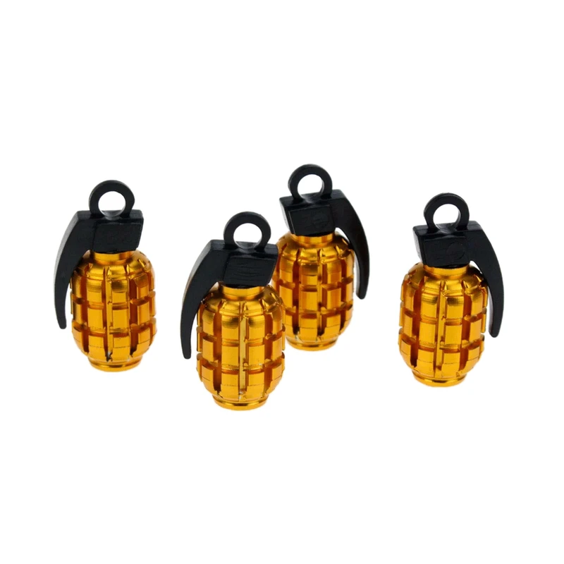 سروالف لاستیک خودرو طرح نارنجک کد GLD5214 مجموعه 4 عددی
