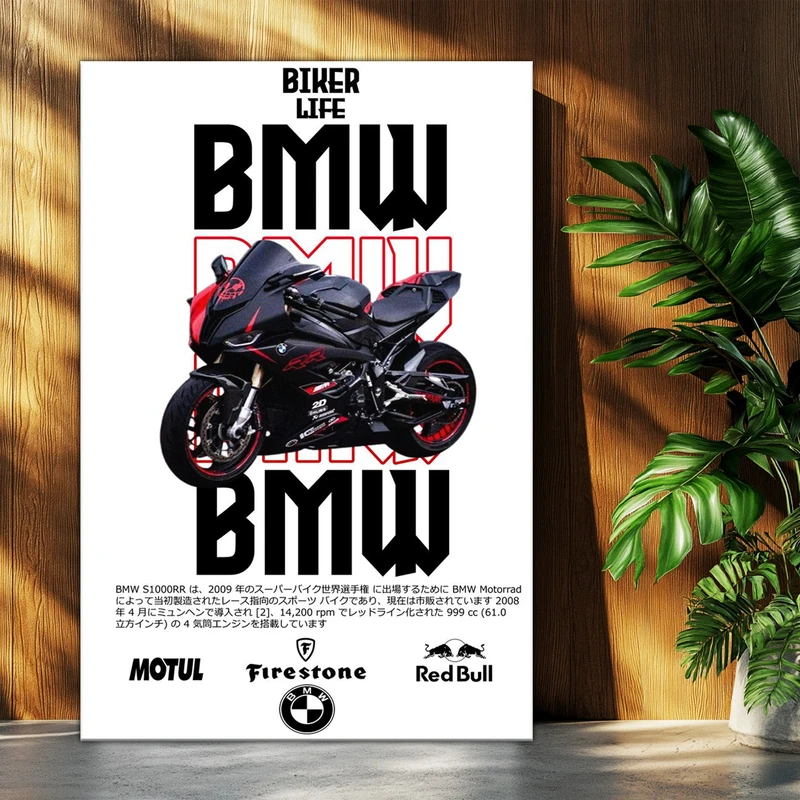 تابلو شاسی بکلیت طرح موتور سنگین بی ام و BMW S1000RR مدل T-po1638