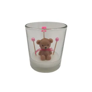 شمع لیوانی مدل فانتزی طرح Teddy 08