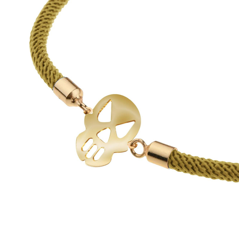 دستبند طلا 18 عیار زنانه مدوپد مدل جمجمه کد D14-10309