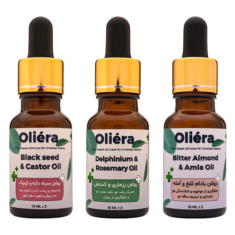 روغن مخصوص مو اُلیئرا مدل ++A حجم 45 میلی لیتر بسته 3 عددی