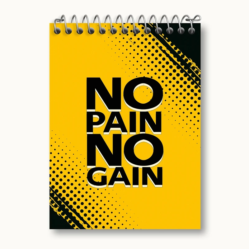 دفتر یادداشت 50 برگ خندالو مدل No Pain No Gane کد 10041