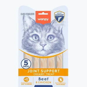 تشویقی گربه ونپی مدل Joint Support طعم مرغ و گوشت بسته 5 عددی وزن 70 گرم