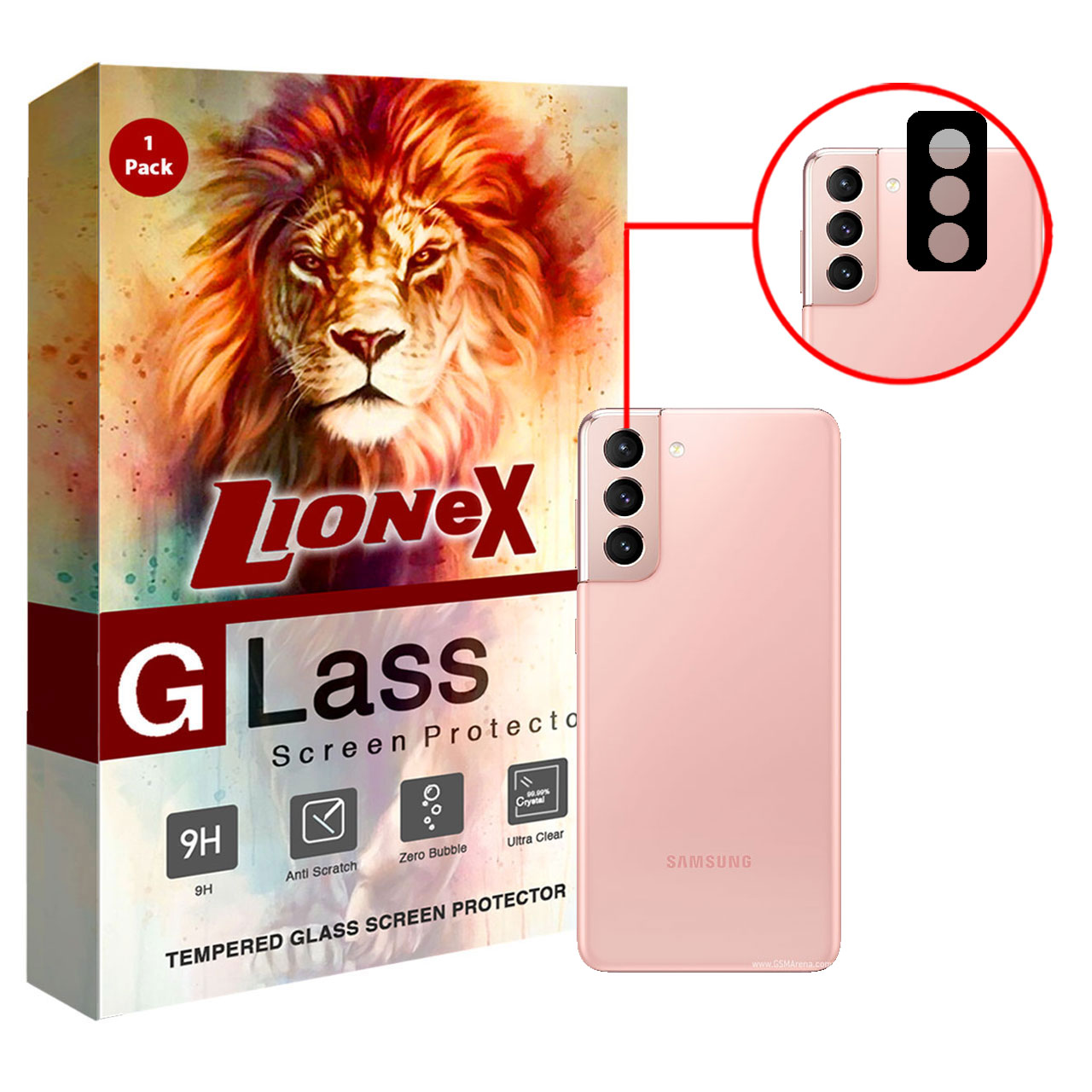  محافظ لنز دوربین لایونکس مدل LFUL مناسب برای گوشی موبایل سامسونگ Galaxy S21 Plus 5G