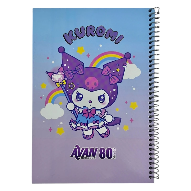 دفتر مشق 80 برگ آوان مدل حاشیه دار طرح کرومی آبنبات کد HH1