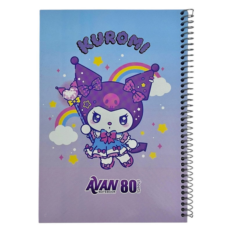 دفتر مشق 80 برگ آوان مدل حاشیه دار طرح کرومی آبنبات کد HH1