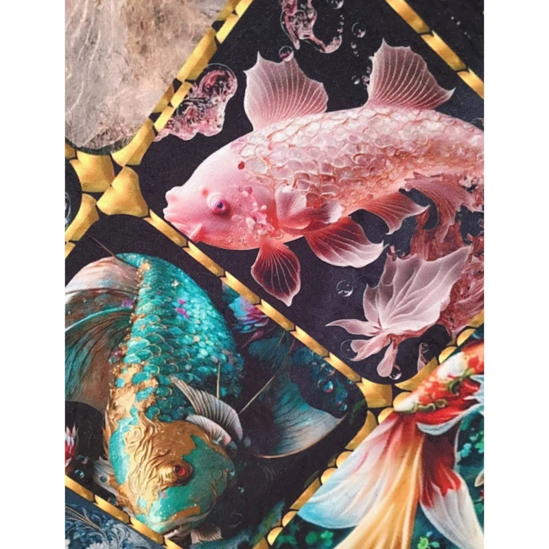 عکس شماره 2 : تشک مهمان راما مدل لوکس طرح ماهی رنگی کد 23 یک نفره سایز 90×190 سانتی متر بسته ۲ عددی