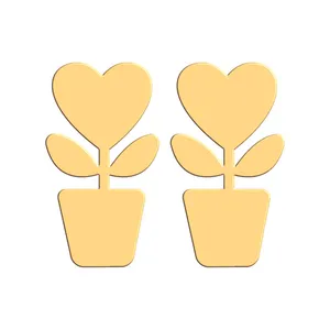 گوشواره طلا 18 عیار زنانه فرشته طرح قلب WEL-000345