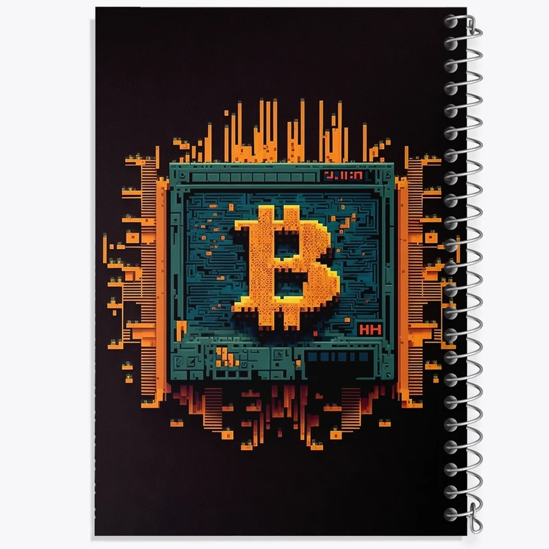 دفتر نت موسیقی 50 برگ خندالو مدل بیت کوین (Bitcoin) کد F1616