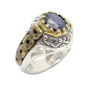 انگشتر نقره مردانه مدل یاقوت کد 5441016