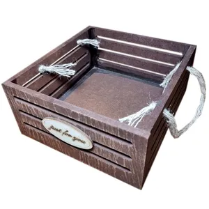 جعبه هدیه چوبی مدل مربع