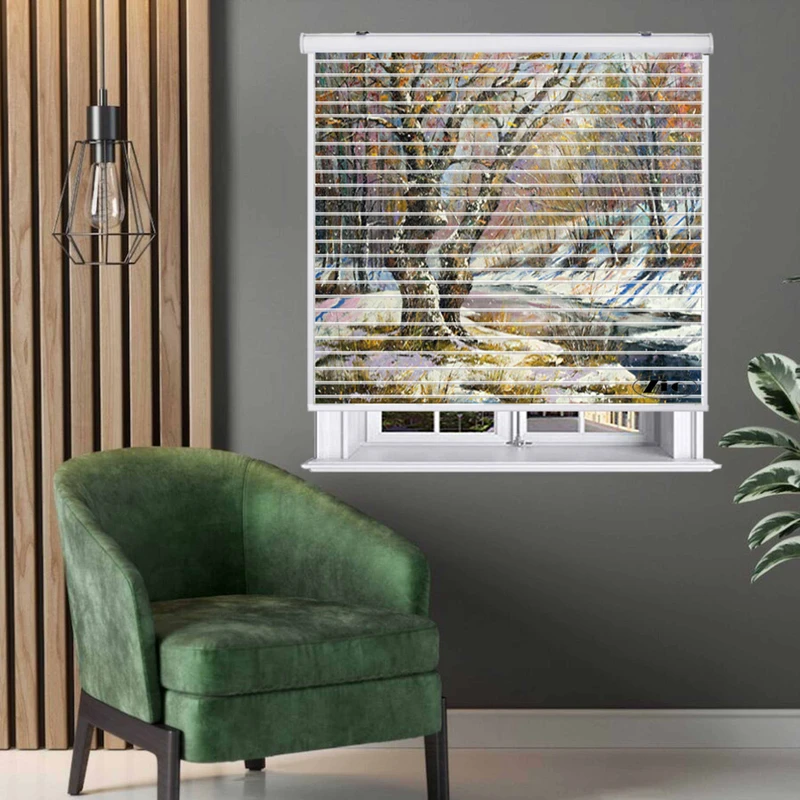 پرده زبرا زیو مدل سیلوئت P-6023 سایز 150x150 سانتی متر