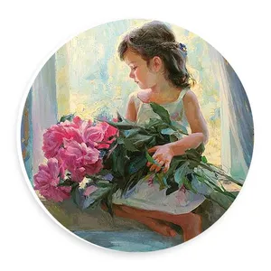  دیوارکوب طرح دختری کنار پنجره و شاخه گل مدل wtb667