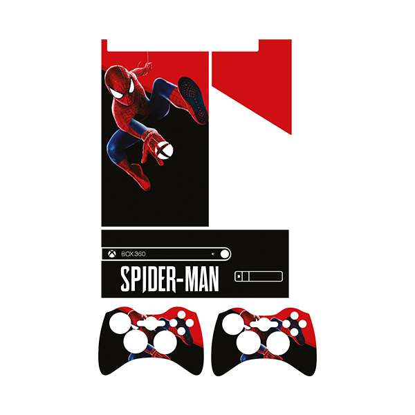برچسب ایکس باکس 360 سوپر اسلیم توییجین وموییجین مدل Spiderman 15 مجموعه 5 عددی