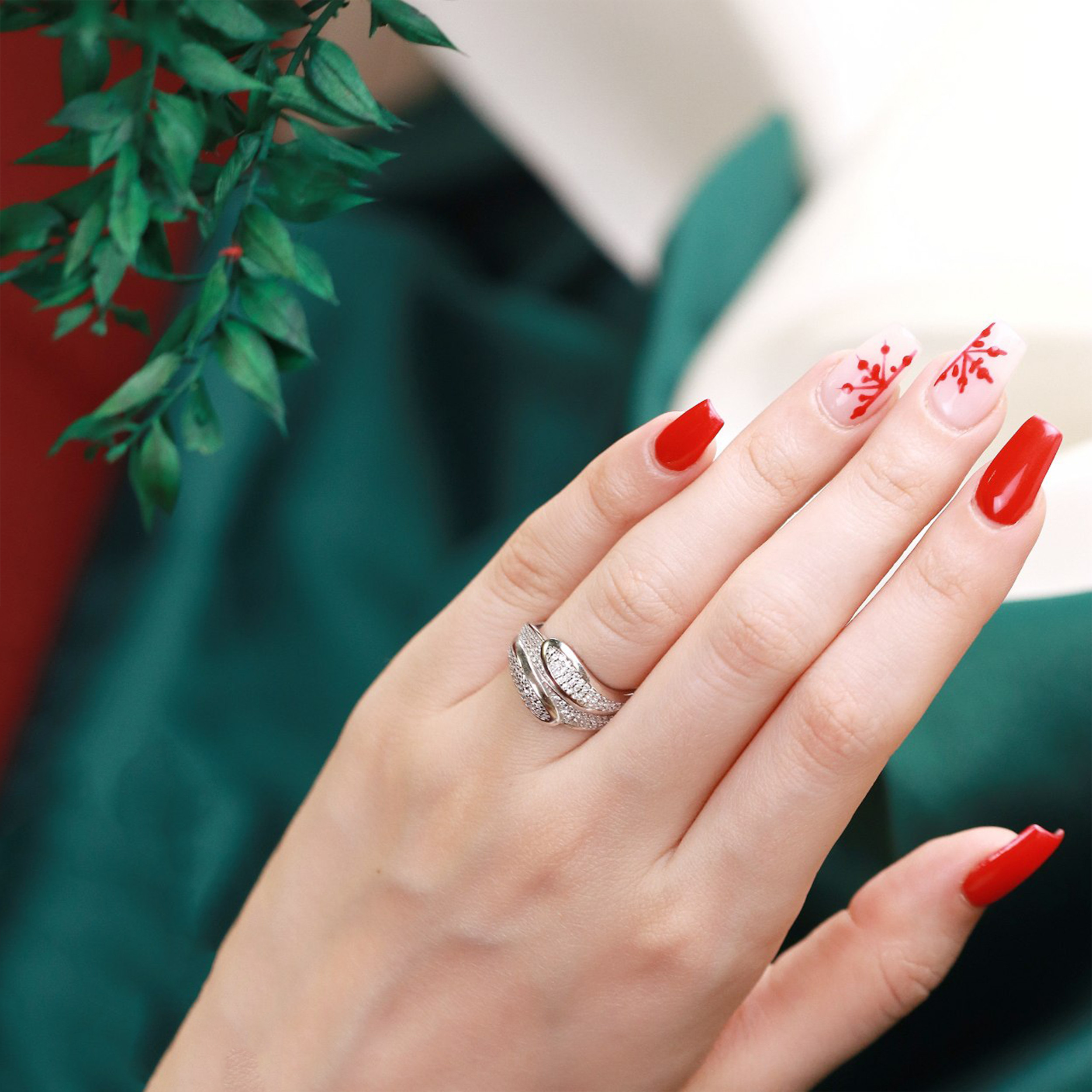 انگشتر نقره زنانه جی تی ای مدل نایس