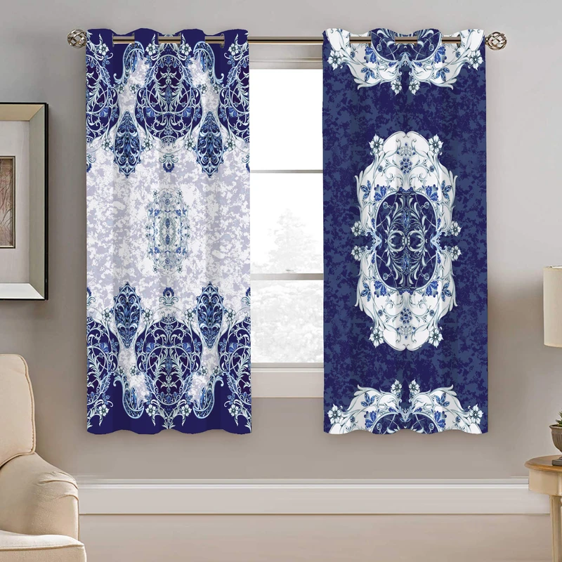 پرده نیروانا طرح سنتی مدل مخمل کد 4741 سایز 140×200 سانتی متر