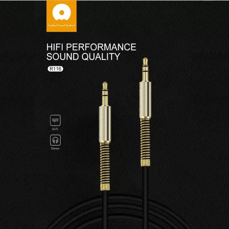 کابل AUX دبلیو یو دبلیو مدل R116 طول 1 متر