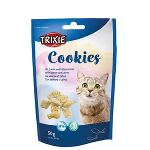 غذای تشویقی گربه تریکسی مدل COOKIES باطعم ماهی وزن 50 گرم