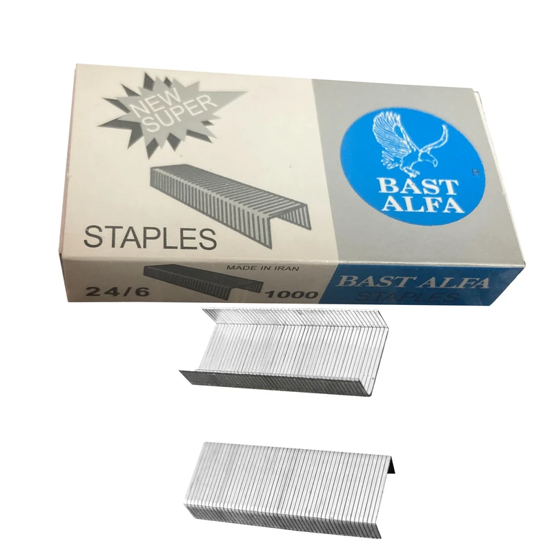 عکس شماره 2 : سوزن منگنه بست آلفا کد new super سایز 24-6 بسته 10000 عددی