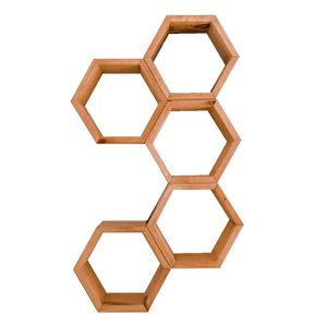 نقد و بررسی شلف دیواری مدل لانه زنبوری مجموعه 5 عددی توسط خریداران