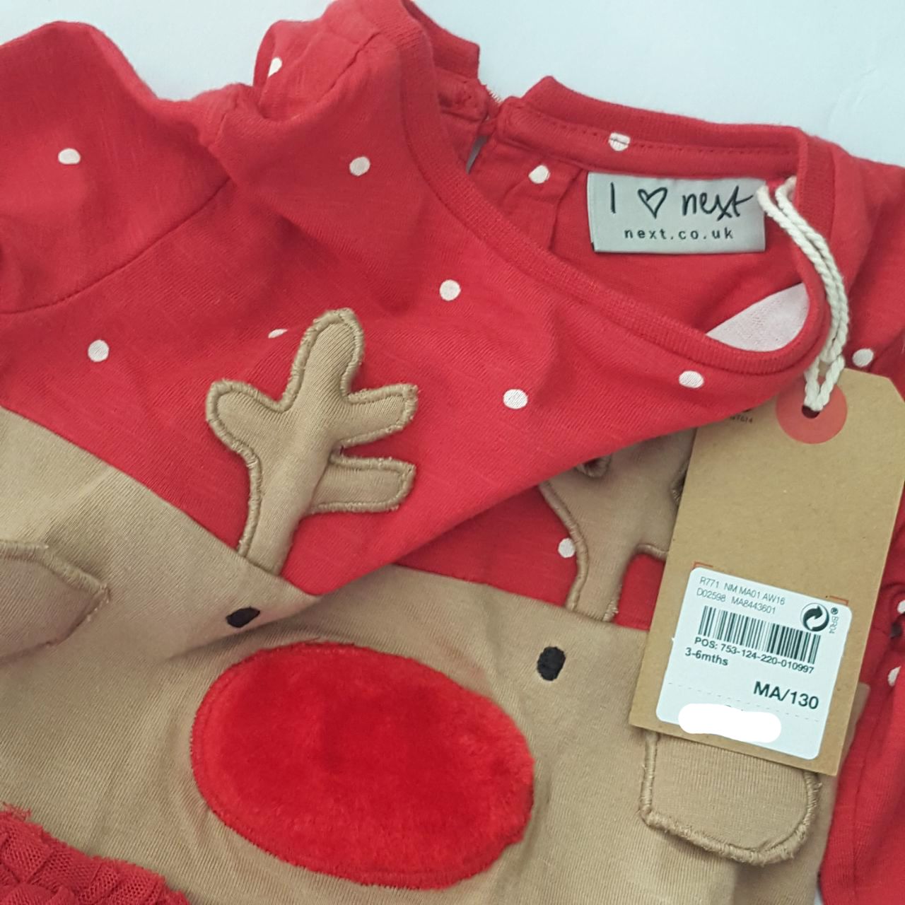 پیراهن دخترانه نکست مدل کریسمس کد ma-130 -  - 3