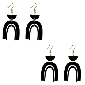 گوشواره زنانه هانستو مدل E2-077 مجموعه دو عددی