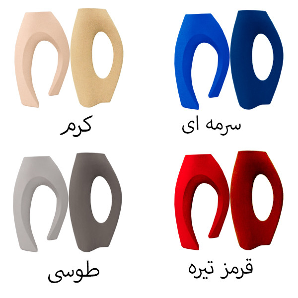 گلدان دکوری مدل دوقلو مدرن مینیمال مجموعه دو عددی