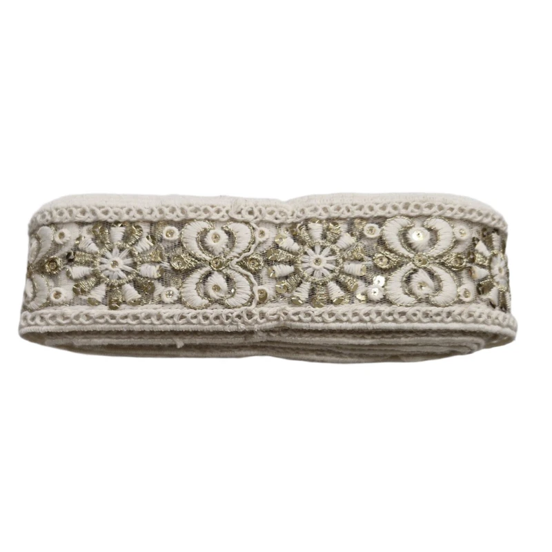 نوار یراق مدل کنفی خورشیدی کد 2430 طول 5 متر