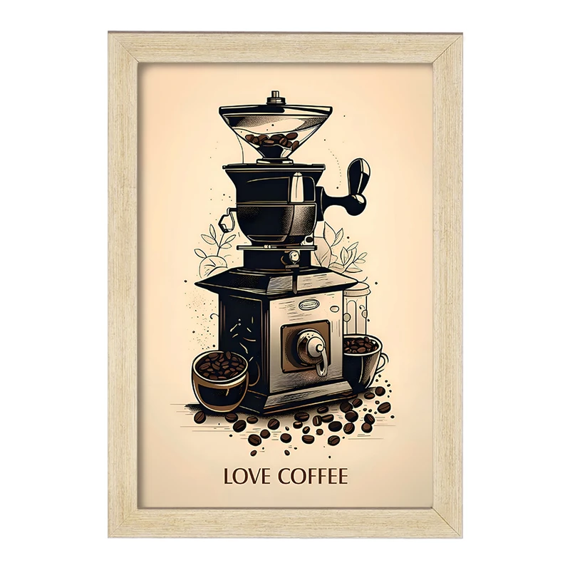 تابلو خندالو مدل Love Coffee کد F10392