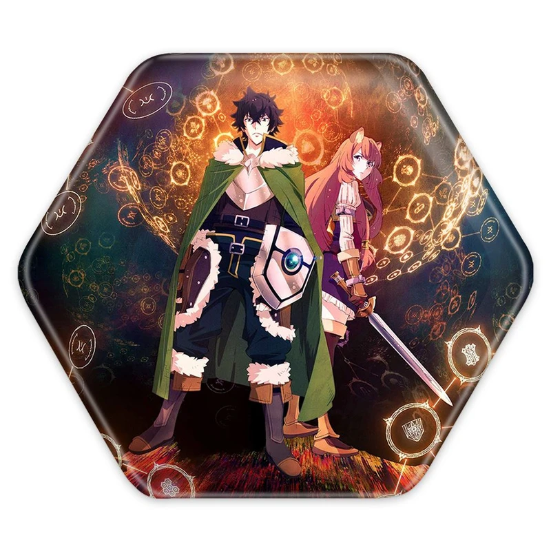 پیکسل خندالو طرح رافتالیا و نائوفومی انیمه ظهور قهرمان سپر مدل شش ضلعی کد 15961