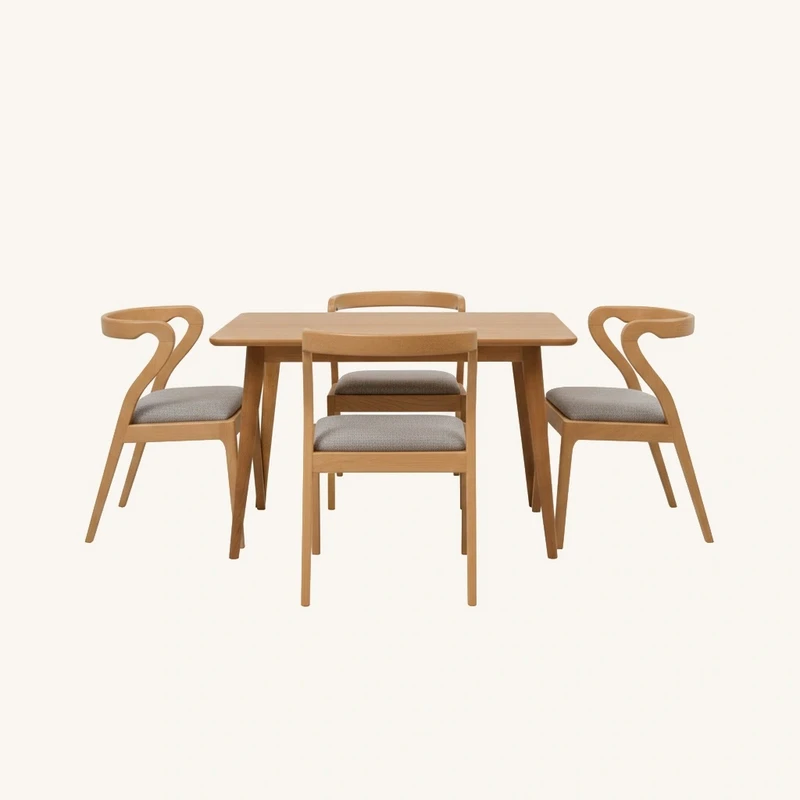 میز و صندلی ناهارخوری چهار نفره مدل کارن