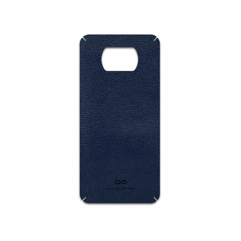برچسب پوششی ماهوت مدل Deep-Blue-Leather مناسب برای گوشی موبایل شیائومی Poco X3 Pro