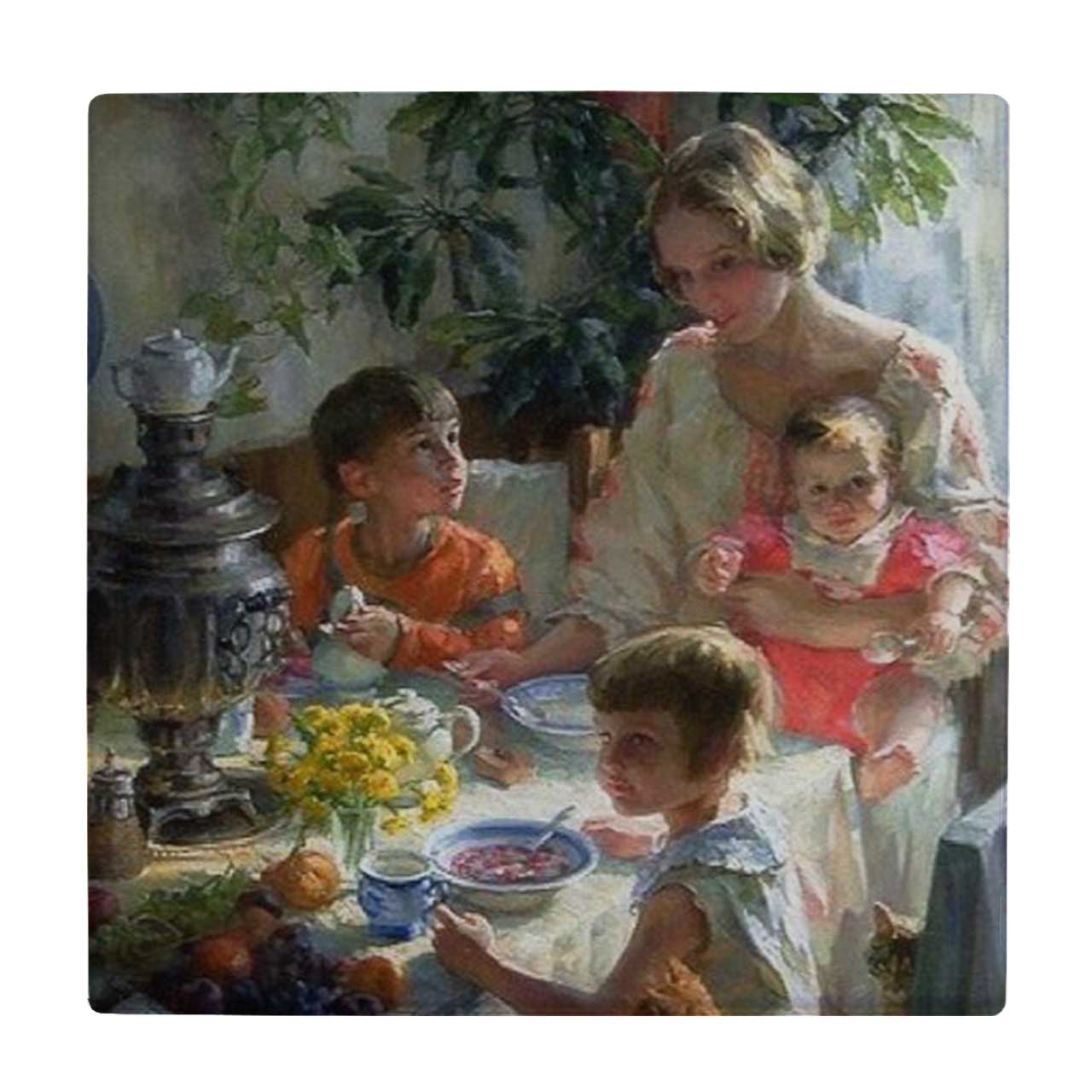 کاشی طرح نقاشی مادر و فرزندان کد wk1699