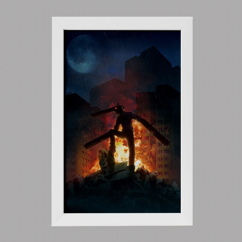 تابلو خندالو مدل انیمه مرد اره ای کد F816