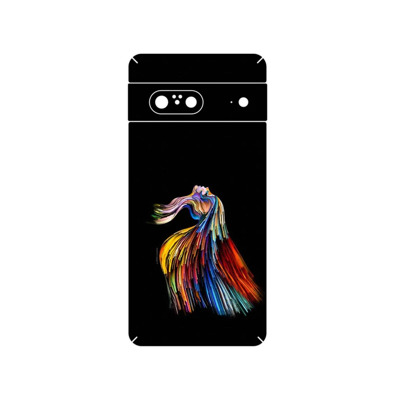 برچسب پوششی ماهوت مدل Rainbow Hair Digital Art مناسب برای گوشی موبایل گوگل Pixel 7