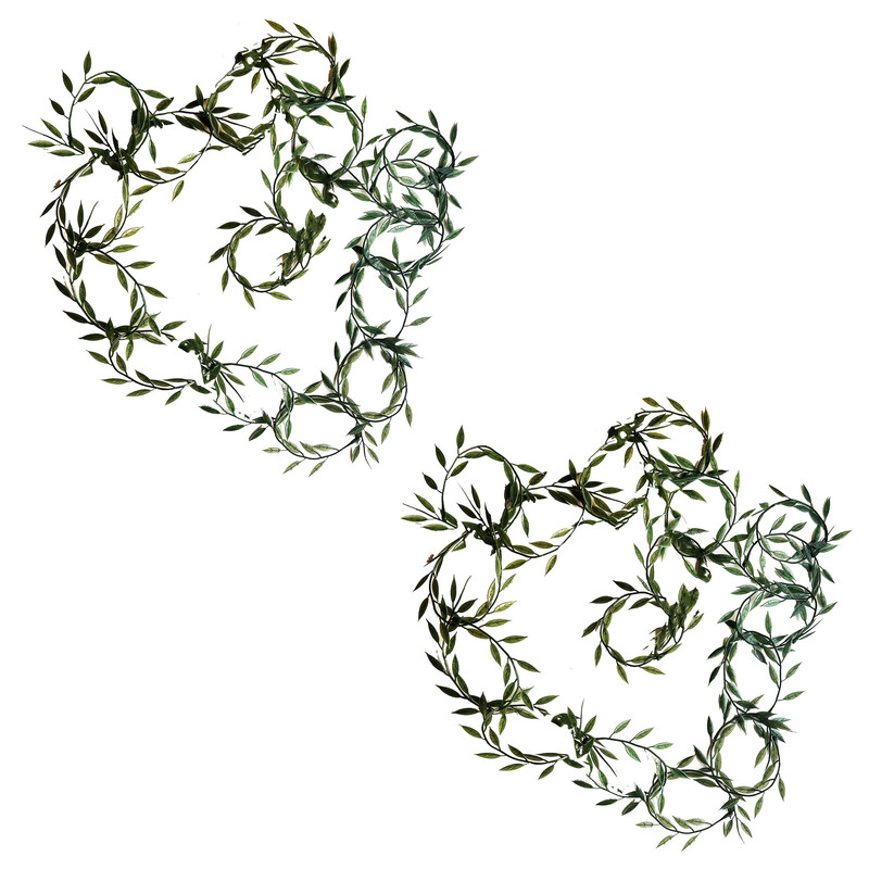 گل مصنوعی مدل ریسه حلقه ای بید مجنون مجموعه 2 عددی
