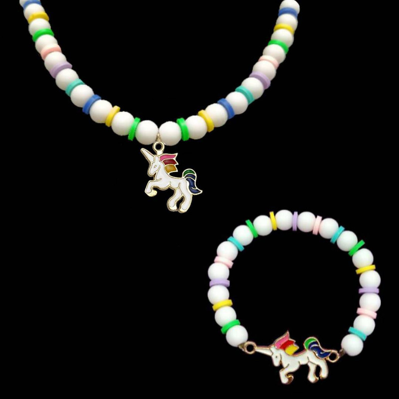 نیم ست دخترانه مدل اسب تک شاخ