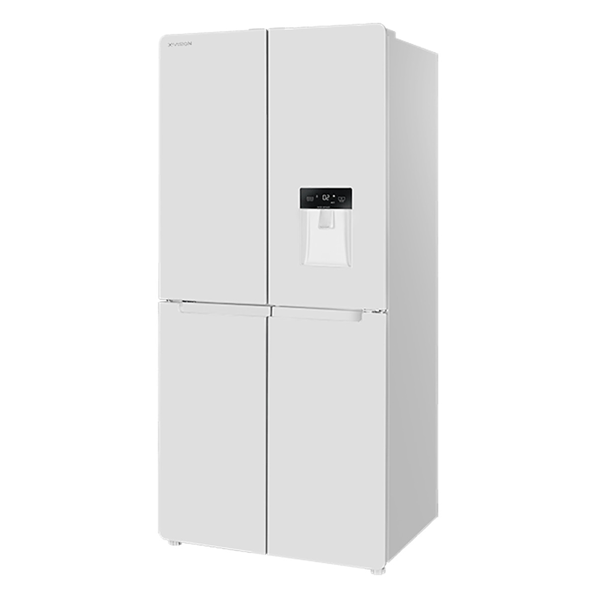 یخچال فریزر ساید بای ساید 28 فوت ایکس ویژن مدل TF540، دارای نمایشگر و یخساز نیمه اتوماتیک، با ارتفاع 185، پهنای 86 و عمق 67.8 سانتی متر، میزان مصرف انرژی A+، دارای 3 طبقه در یخچال و 6 کشو در فریزر